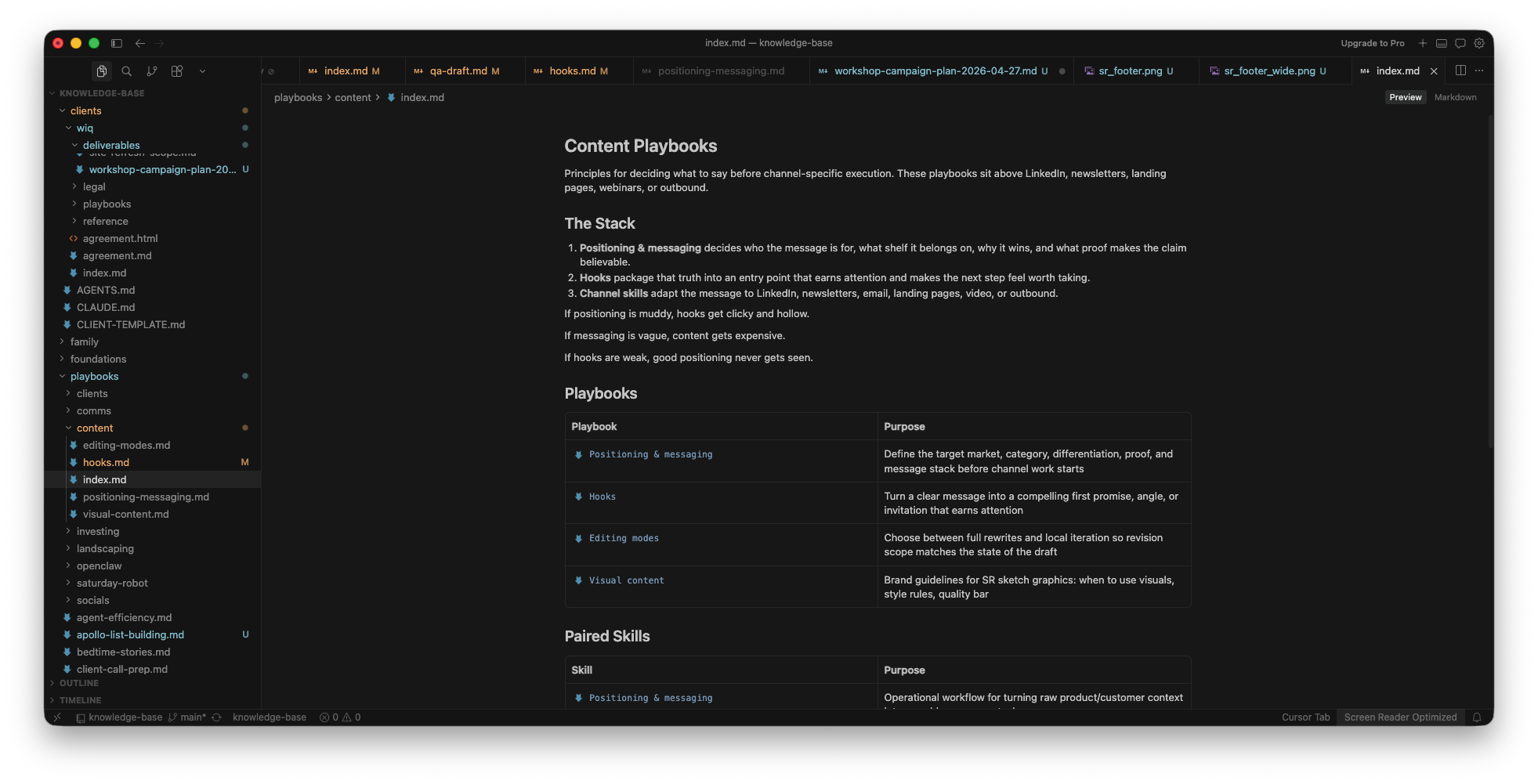No more google docs or notion. Its cursor, tmux, claude code.